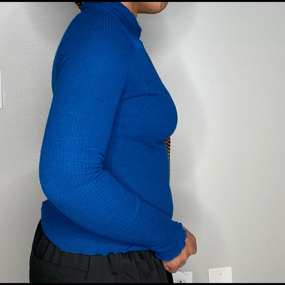 Blue knit shirt